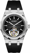 AESOP Men Tourbillon Watches Flying Tourbillon Hand Wind Movement Men Wristwatches Luminous Sapphire Crystal Waterproof Luxury Business Watch for Men 7057