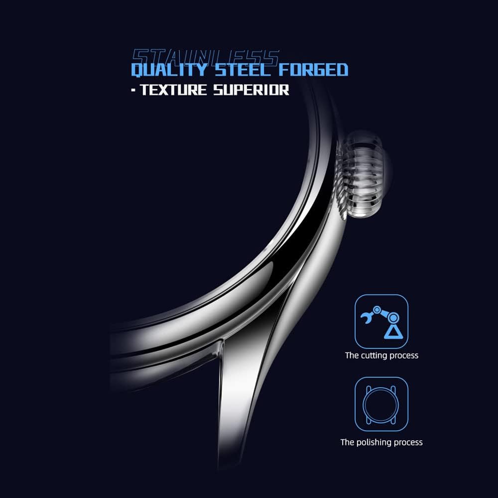 AESOP Tourbillon Watches for Men Mechanical Hand Wind Wrist Watches Skeleton Stainless Steel Sapphire Crystal 30M Waterproof Classic Dress Luxury Business Watch Black Blue White Dial 7048