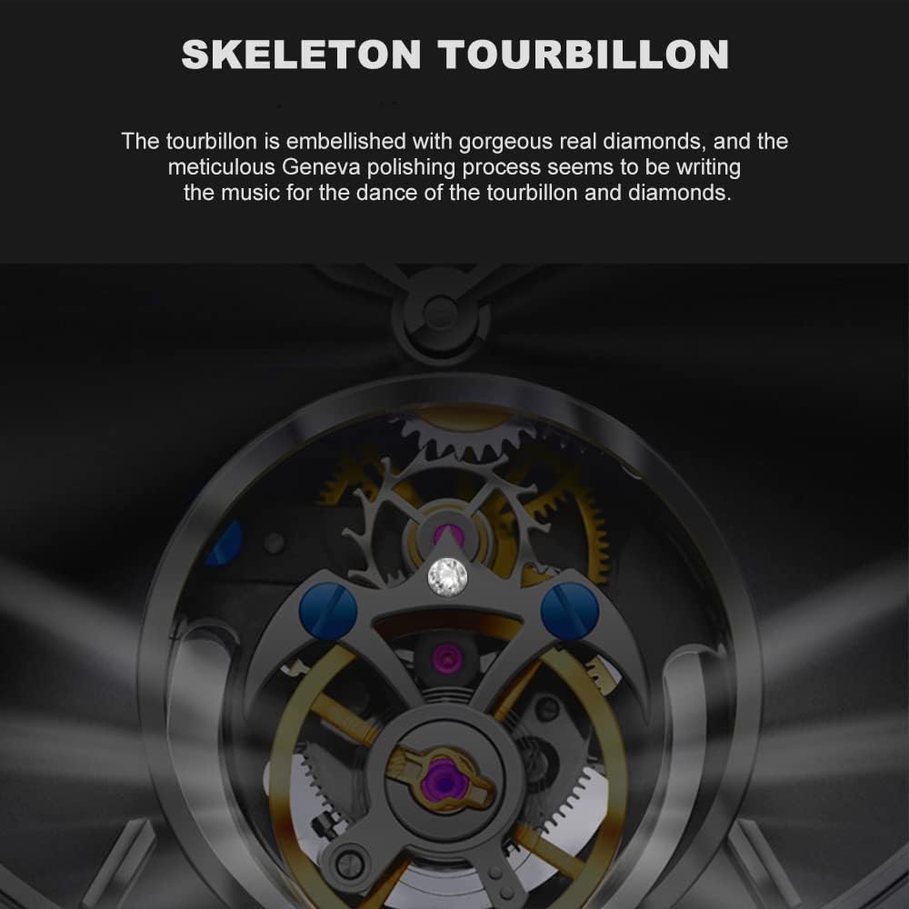 AESOP Men Tourbillon Watches Flying Tourbillon Hand Wind Movement Men Wristwatches Luminous Sapphire Crystal Waterproof Luxury Business Watch for Men 7057